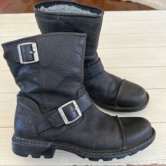 UGG Other - Ugg Rockville II Black Waterproof Leather Moto Boot